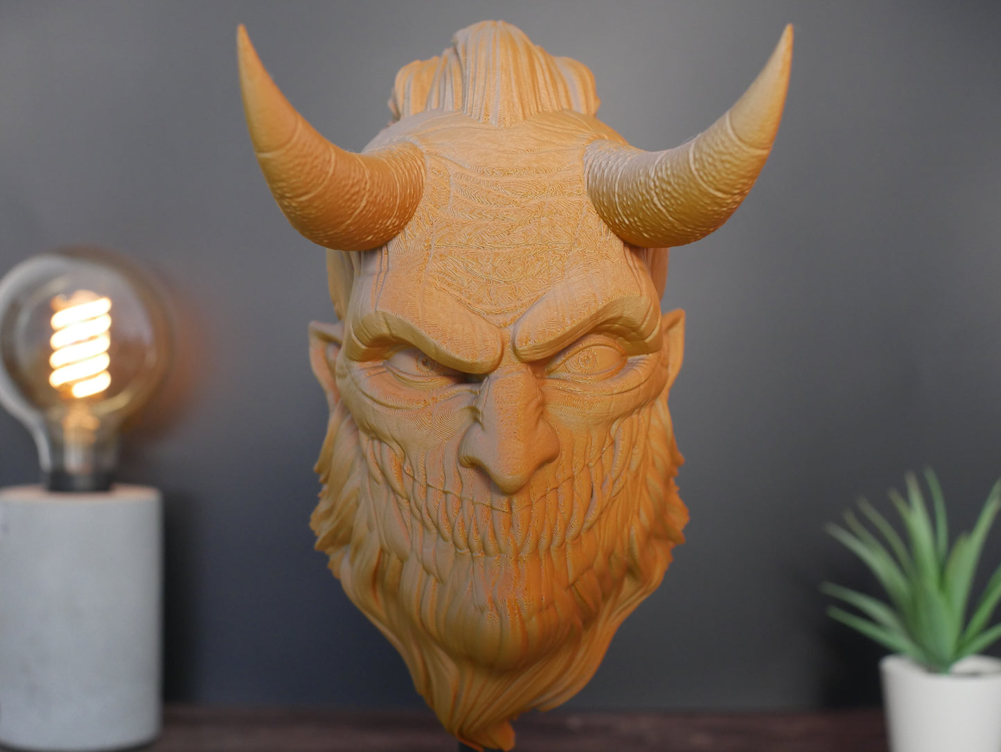 Soporte para audífonos de Krampus, decoración gaming original, accesorio para geeks, figura decorativa para estudio, soporte de auriculares Krampus.
