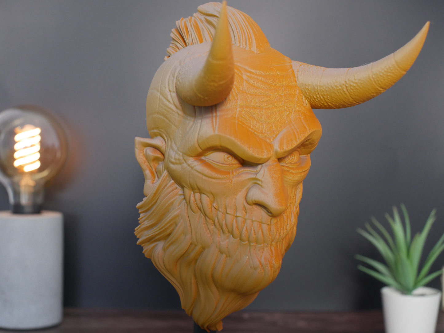 Soporte para audífonos de Krampus, decoración gaming original, accesorio para geeks, figura decorativa para estudio, soporte de auriculares Krampus.