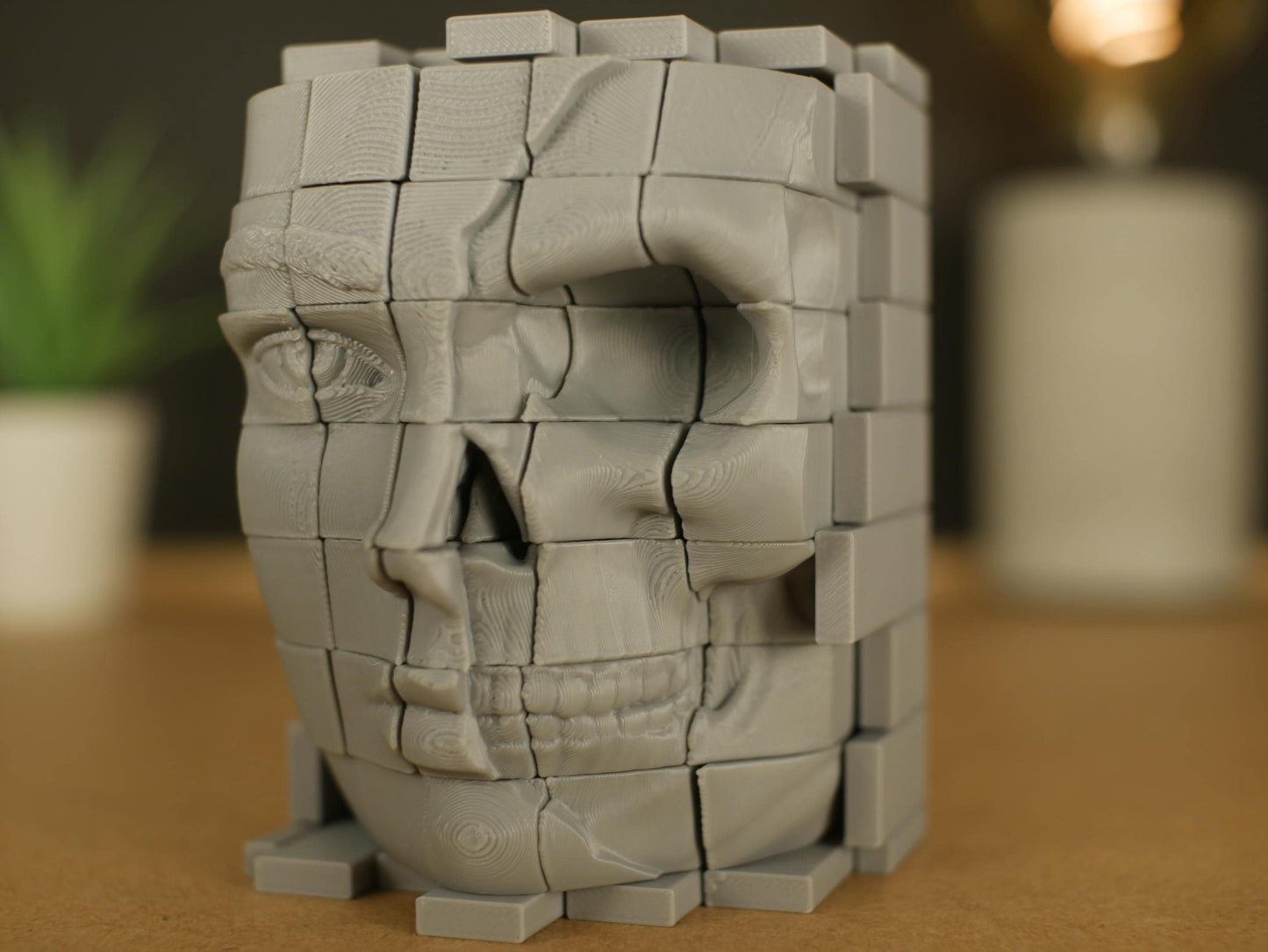 Pixel Skull Girl: Decorative Figure and Stress Toy - Perfect for Adding a Unique Touch to Your Space