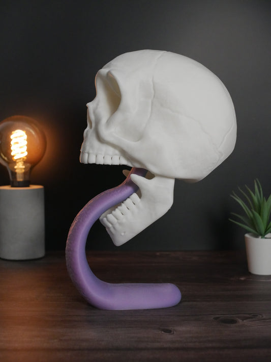 Soporte para Auriculares con Forma de Calavera con Diseño de Calavera Enamorada y Lengua Grande