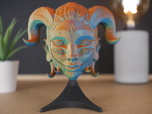 Hellequin 3D Bust - Artistic Decor Piece