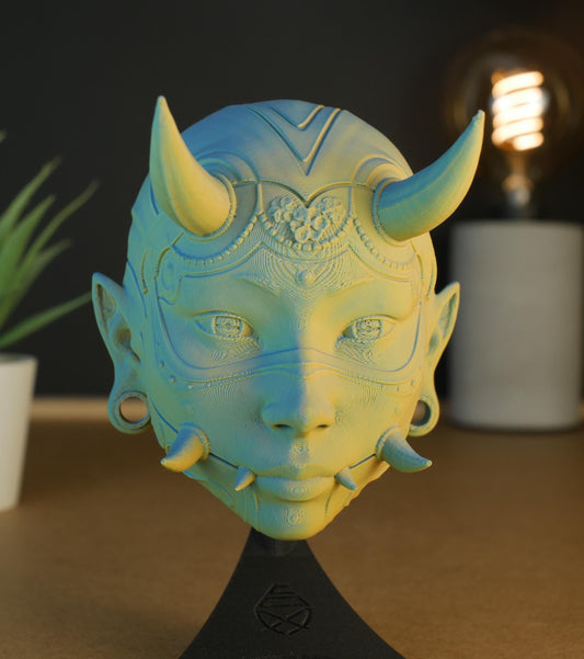 Girl Hannya 3D Color Change Bust
